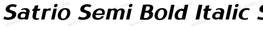 Satrio Semi Bold Italic Semi Bold I字体转换